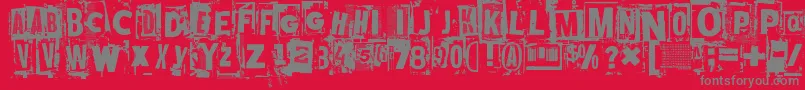 Mustasurma Font – Gray Fonts on Red Background