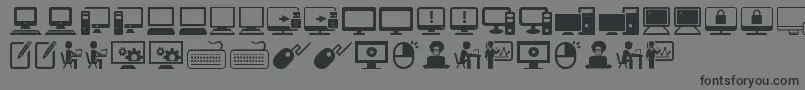 Fonte ComputerIcons – fontes pretas em um fundo cinza