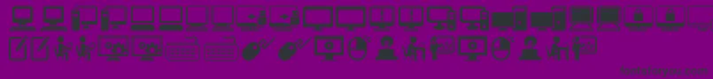 ComputerIcons Font – Black Fonts on Purple Background