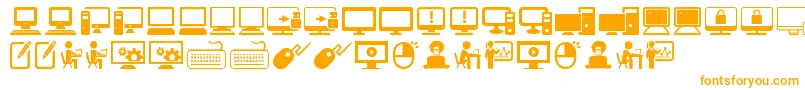 ComputerIcons Font – Orange Fonts on White Background