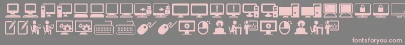 Fonte ComputerIcons – fontes rosa em um fundo cinza