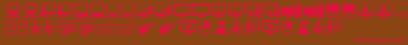 ComputerIcons-Schriftart – Rote Schriften auf braunem Hintergrund