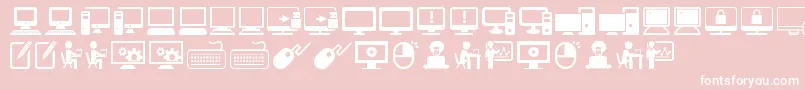 Шрифт ComputerIcons – белые шрифты на розовом фоне