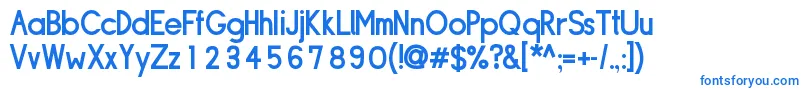 フォントSipldb – 白い背景に青い文字