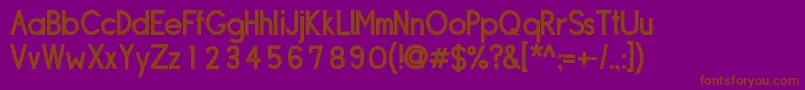 Sipldb-fontti – ruskeat fontit violetilla taustalla