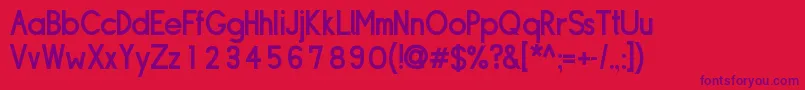 Sipldb Font – Purple Fonts on Red Background