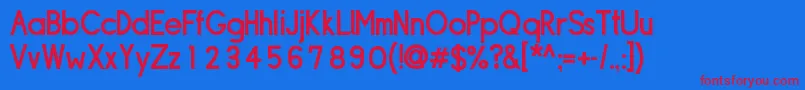 Sipldb Font – Red Fonts on Blue Background