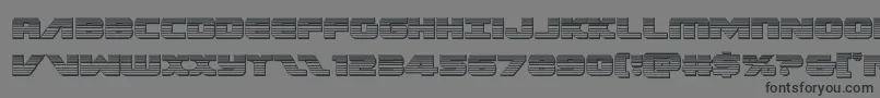 フォントFederalescortchrome – 黒い文字の灰色の背景