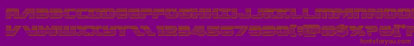 Federalescortchrome Font – Brown Fonts on Purple Background