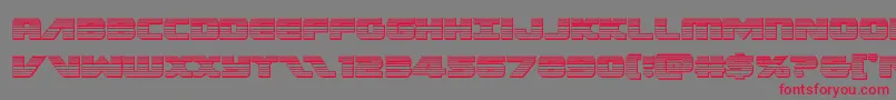 Шрифт Federalescortchrome – красные шрифты на сером фоне