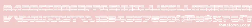 Federalescortchrome-Schriftart – Weiße Schriften auf rosa Hintergrund