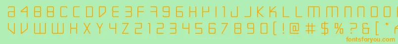 Escapeartisttitle Font – Orange Fonts on Green Background