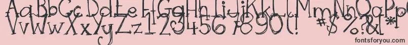 DjbSkritchSkratch Font – Black Fonts on Pink Background
