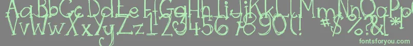 DjbSkritchSkratch Font – Green Fonts on Gray Background