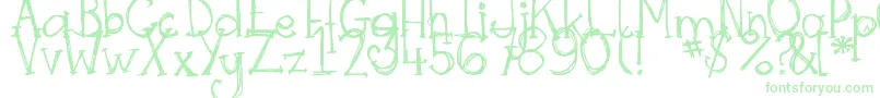 DjbSkritchSkratch Font – Green Fonts on White Background