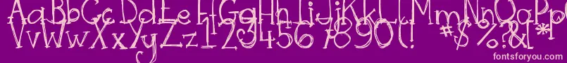 DjbSkritchSkratch Font – Pink Fonts on Purple Background