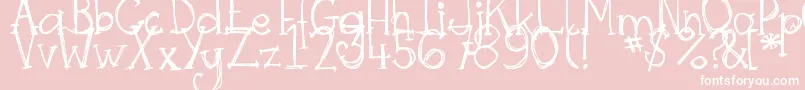 DjbSkritchSkratch Font – White Fonts on Pink Background