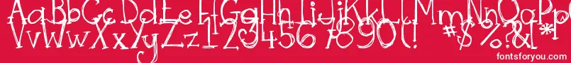 DjbSkritchSkratch Font – White Fonts on Red Background