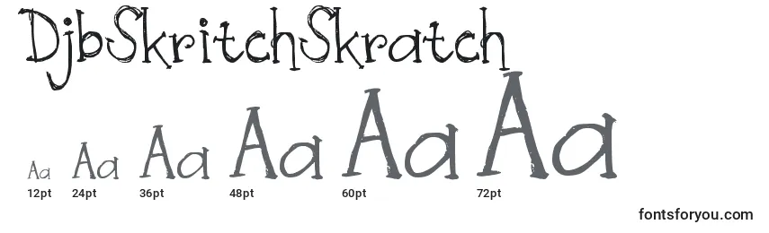 DjbSkritchSkratch Font Sizes