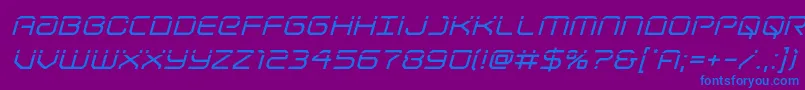 Lightbrigadelaserital Font – Blue Fonts on Purple Background