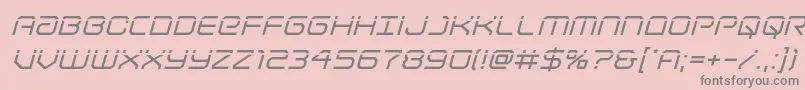 Lightbrigadelaserital Font – Gray Fonts on Pink Background