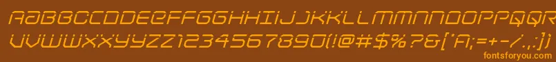 Lightbrigadelaserital Font – Orange Fonts on Brown Background