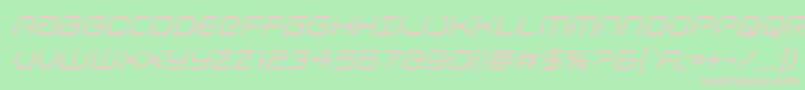 Шрифт Lightbrigadelaserital – розовые шрифты на зелёном фоне