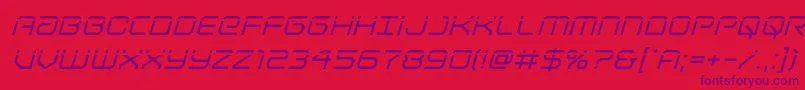 Lightbrigadelaserital Font – Purple Fonts on Red Background