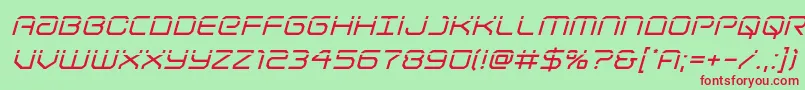 Lightbrigadelaserital Font – Red Fonts on Green Background