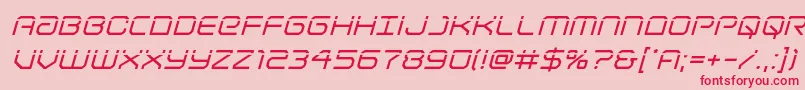 Lightbrigadelaserital Font – Red Fonts on Pink Background