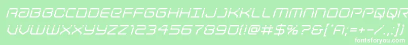 Lightbrigadelaserital Font – White Fonts on Green Background