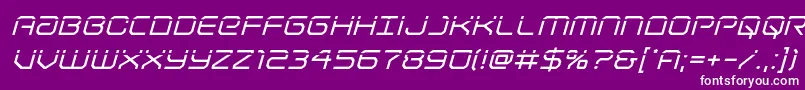 Lightbrigadelaserital Font – White Fonts on Purple Background