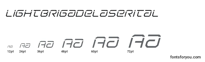 Lightbrigadelaserital Font Sizes