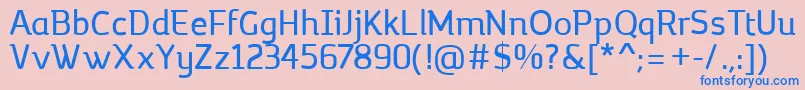 MargotRegular Font – Blue Fonts on Pink Background