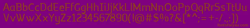MargotRegular Font – Brown Fonts on Purple Background