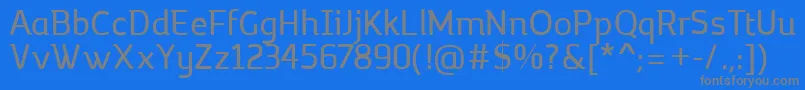 MargotRegular Font – Gray Fonts on Blue Background