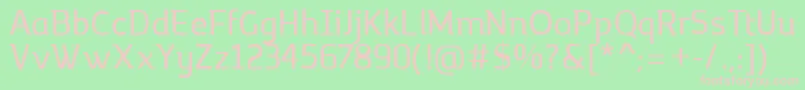 MargotRegular Font – Pink Fonts on Green Background