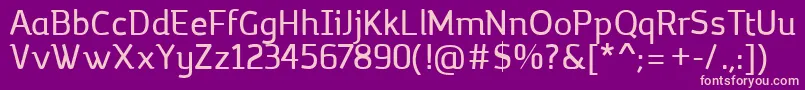 MargotRegular Font – Pink Fonts on Purple Background