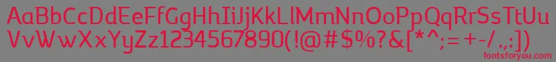 MargotRegular Font – Red Fonts on Gray Background