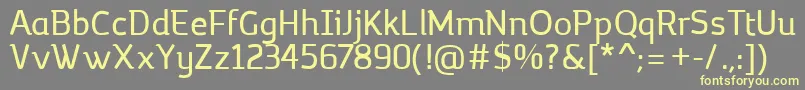 MargotRegular Font – Yellow Fonts on Gray Background