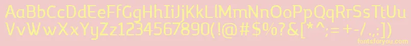 MargotRegular Font – Yellow Fonts on Pink Background