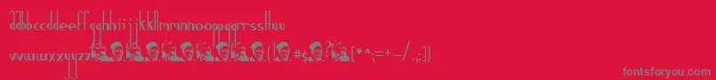 Gauss Font – Gray Fonts on Red Background