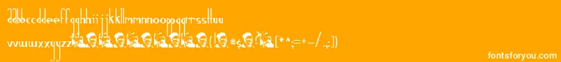 Gauss Font – White Fonts on Orange Background