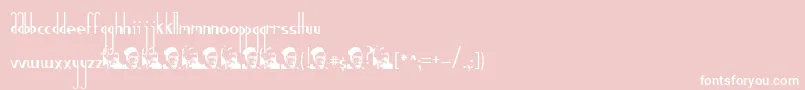 Gauss Font – White Fonts on Pink Background