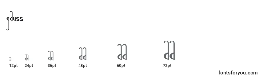 Gauss Font Sizes