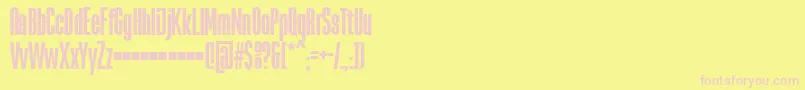 LaBabacaFfp Font – Pink Fonts on Yellow Background