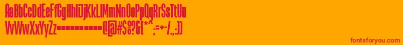 fuente LaBabacaFfp – Fuentes Rojas Sobre Fondo Naranja