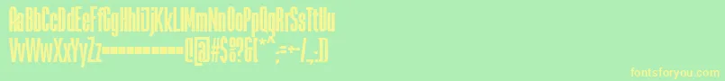Czcionka LaBabacaFfp – żółte czcionki na zielonym tle