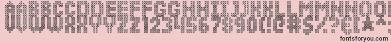 SimpleStitch Font – Black Fonts on Pink Background