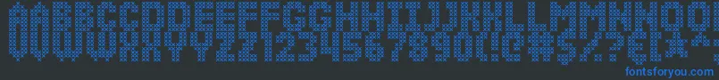 SimpleStitch Font – Blue Fonts on Black Background